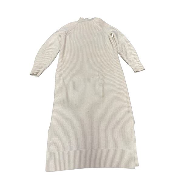& Other Stories Cream Wool Knit Maxi Sweater Dress Long Sleeve Size L - Picture 5 of 12